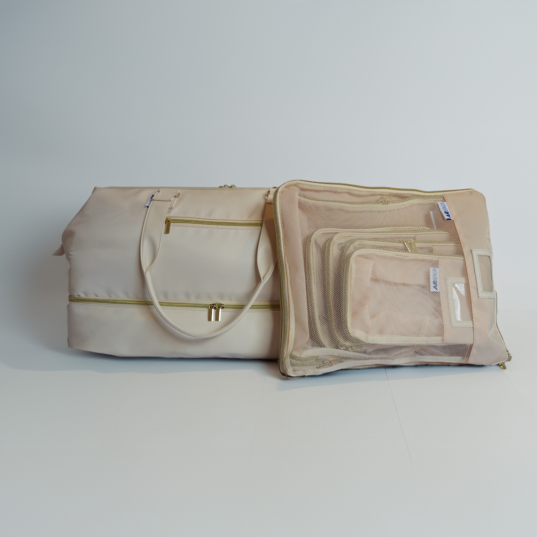 Weekender Bag & Compression Packing Cubes